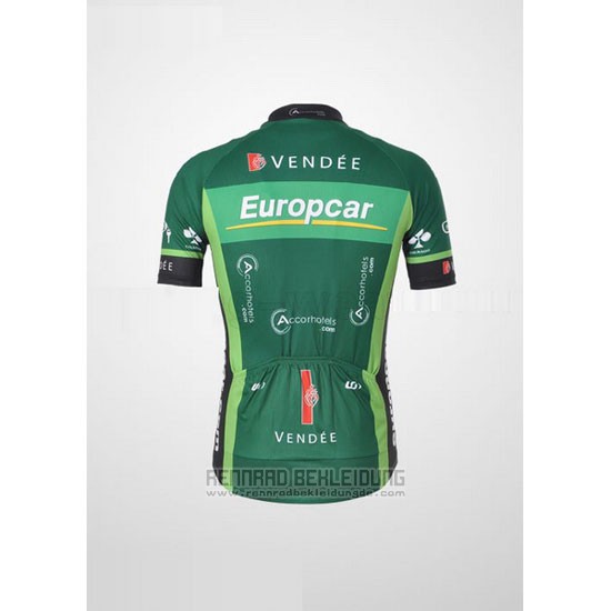 2011 Fahrradbekleidung Europcar Grun Trikot Kurzarm und Tragerhose